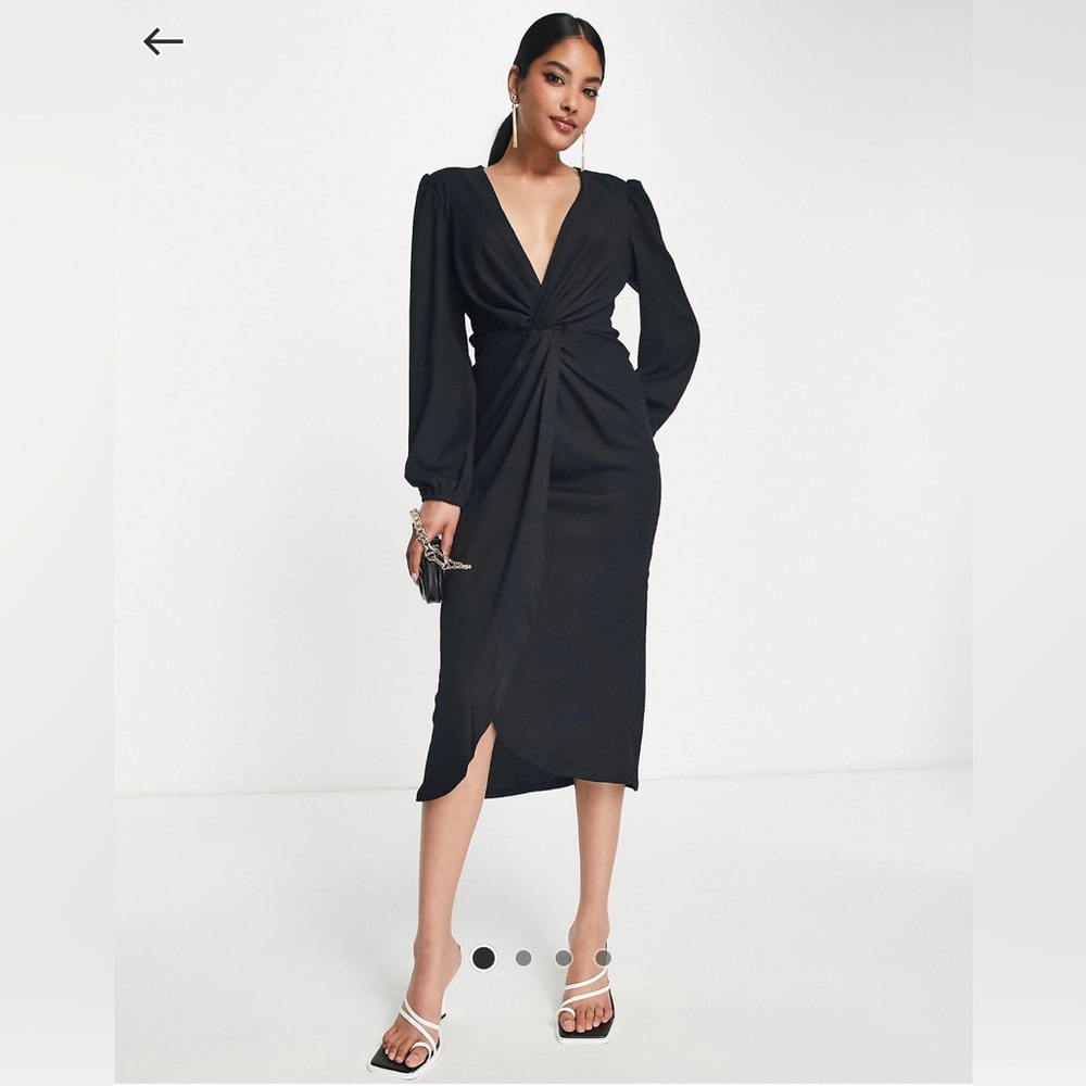 River Island Black MIDI Dress